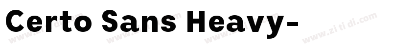Certo Sans Heavy字体转换
